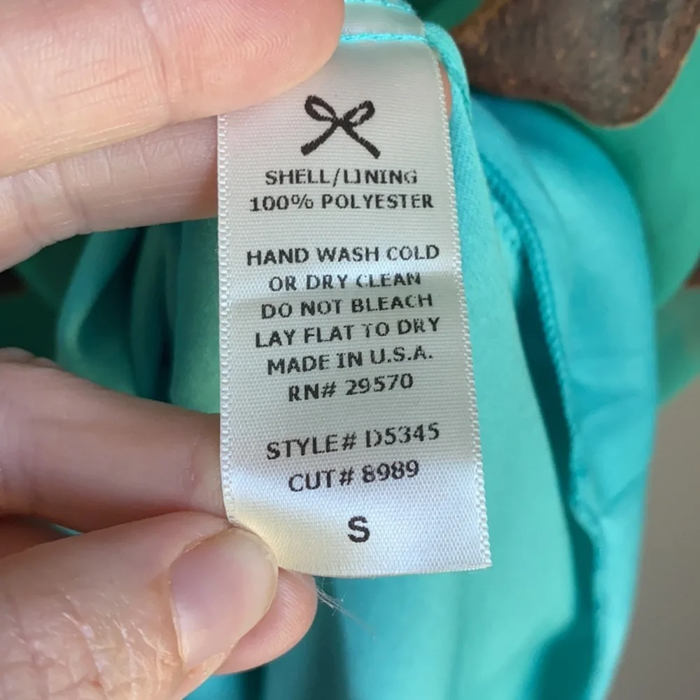 Everly Floral Shift Dress Teal S - Picture 7 of 7